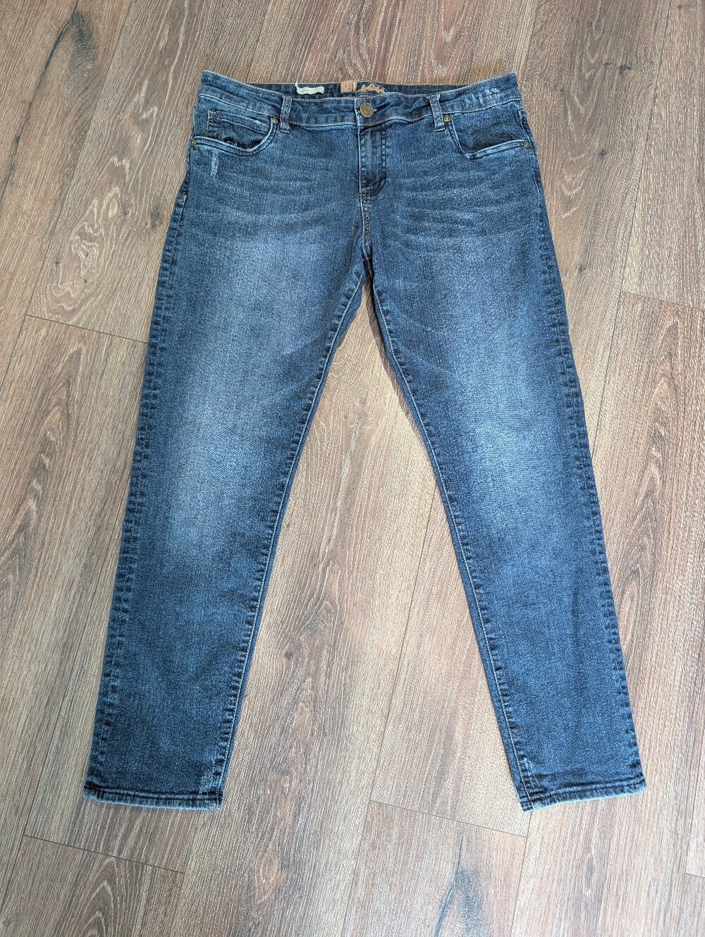 KUT from the Kloth Katy Boyfriend Jeans Womens 14 Medium Wash Stretch Denim
